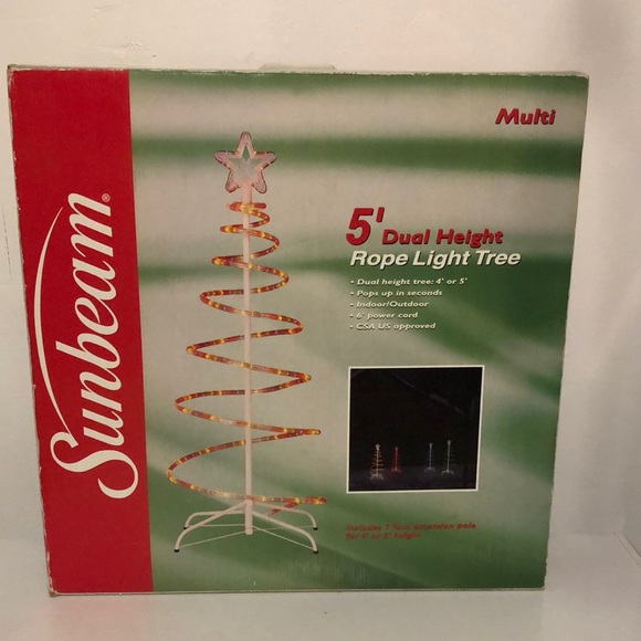 Sunbeam 5 Foot Duel Height Rope Light Tree - Picture 2 of 11